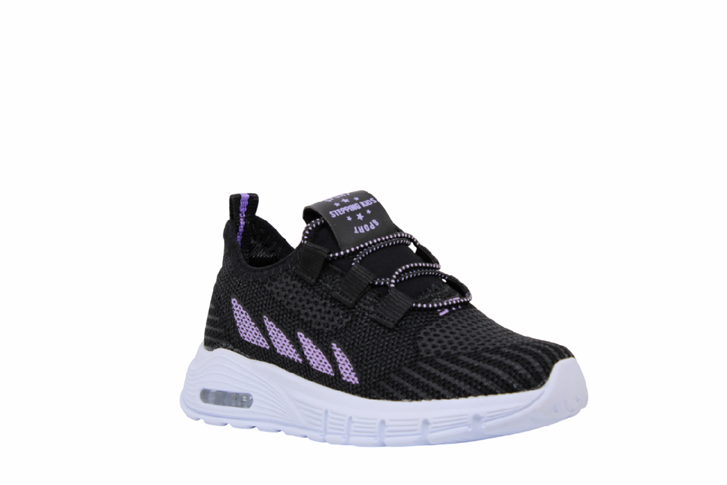 P- STEPPİNG SPOR IŞIKLI - 502 - TRİKO / SİYAH-LİLA