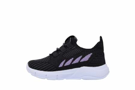 P- STEPPİNG SPOR IŞIKLI - 502 - TRİKO / SİYAH-LİLA