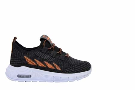 P- STEPPİNG SPOR IŞIKLI - 502 - TRİKO / SİYAH-F.ORANGE