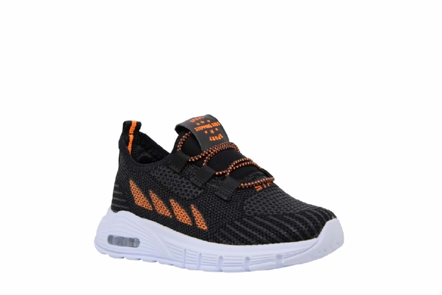 P- STEPPİNG SPOR IŞIKLI - 502 - TRİKO / SİYAH-F.ORANGE