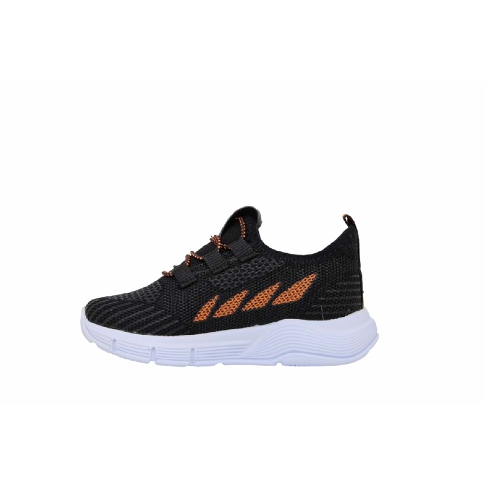P- STEPPİNG SPOR IŞIKLI - 502 - TRİKO / SİYAH-F.ORANGE