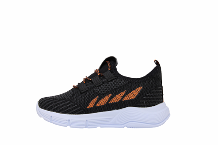 P- STEPPİNG SPOR IŞIKLI - 502 - TRİKO / SİYAH-ORANGE