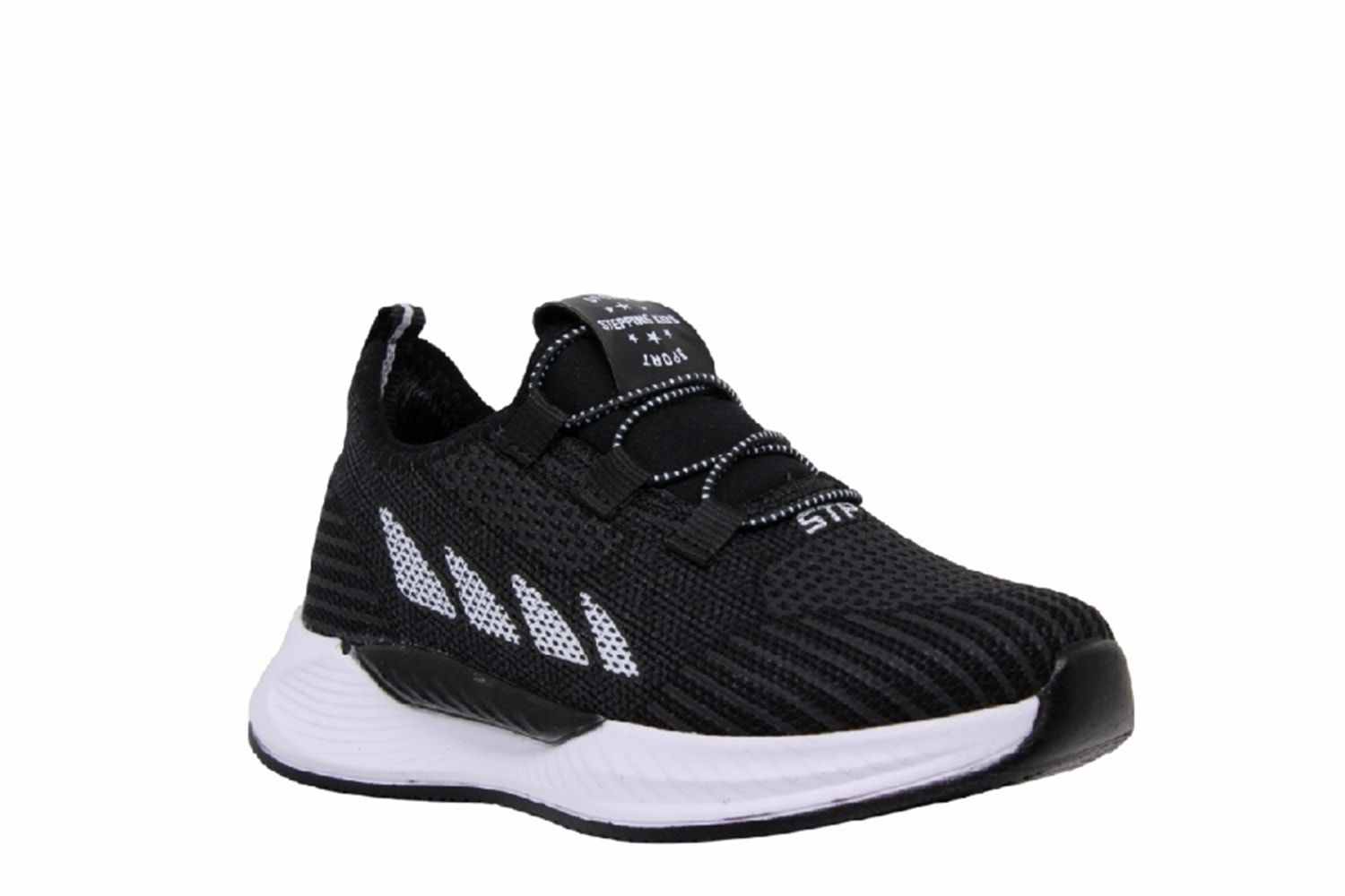 F- STEPPİNG SPOR - 502 - TRİKO / SİYAH-BEYAZ