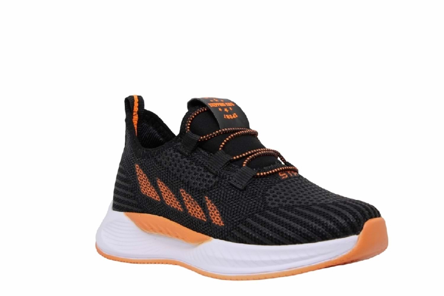 F- STEPPİNG SPOR - 502 - TRİKO / SİYAH-F.ORANGE