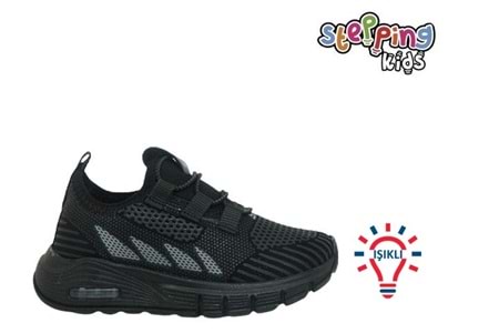 P- STEPPİNG SPOR IŞIKLI - 502 - VELVET / SİYAH-FÜME