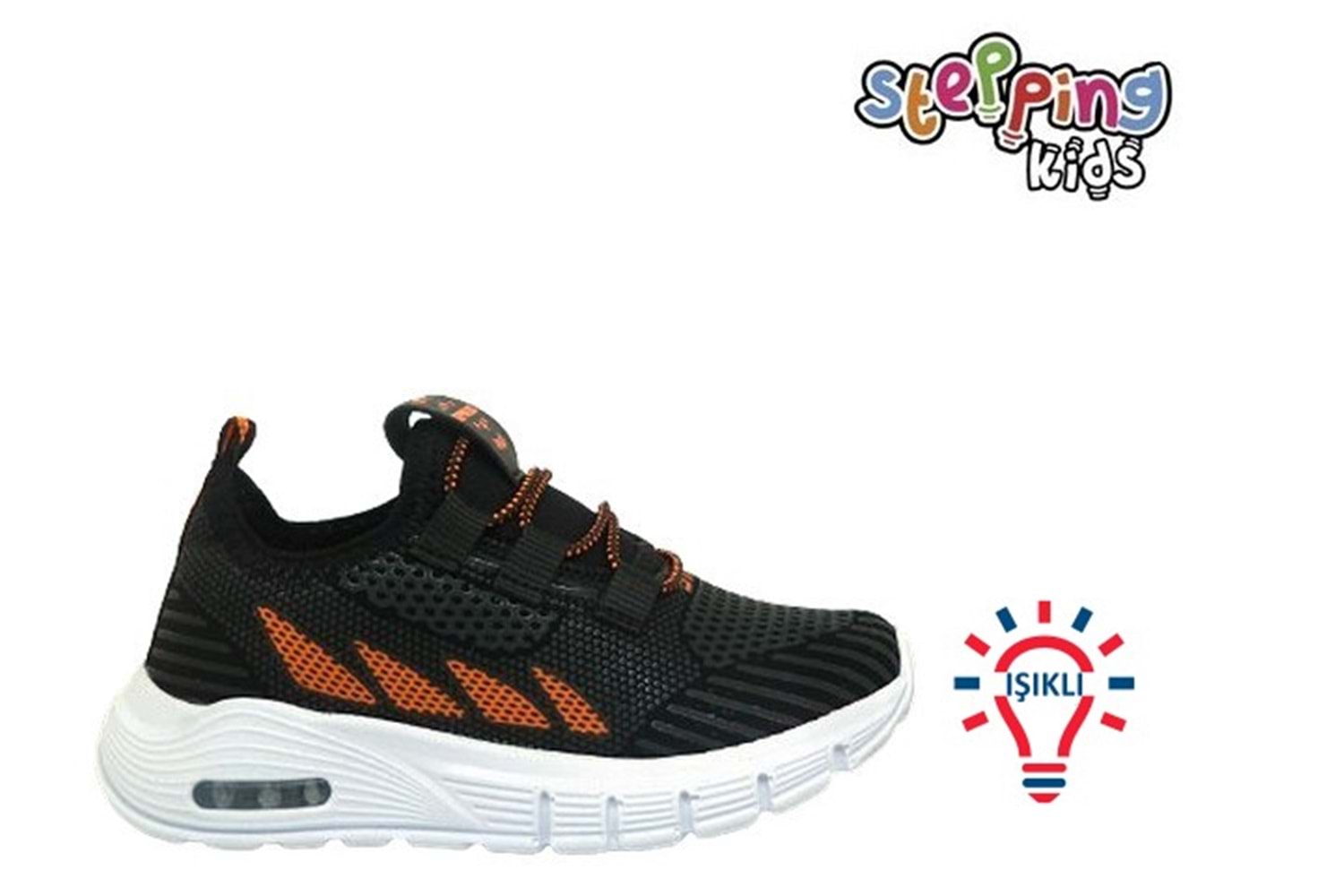 P- STEPPİNG SPOR IŞIKLI - 502 - VELVET / SİYAH-F.ORANGE
