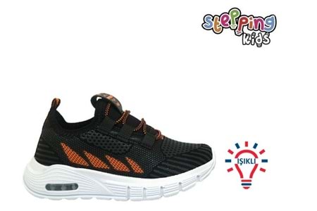 P- STEPPİNG SPOR IŞIKLI - 502 - VELVET / SİYAH-F.ORANGE