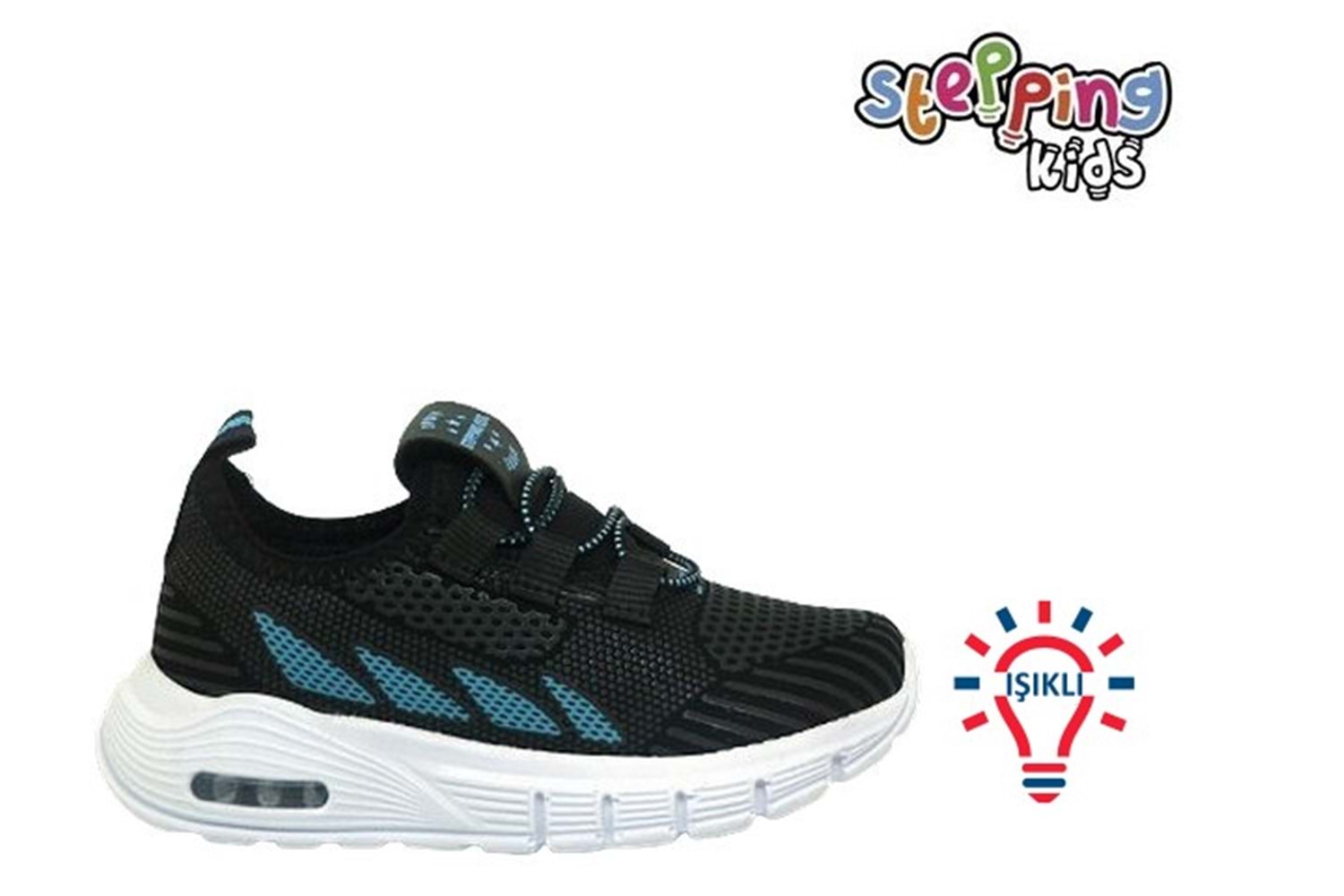 P- STEPPİNG SPOR IŞIKLI - 502 - VELVET / SİYAH-TURKUAZ