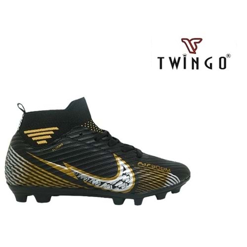 F- TWİNGO KRAMPON - 585 - ÇORAPLI - SİYAH-ALTIN