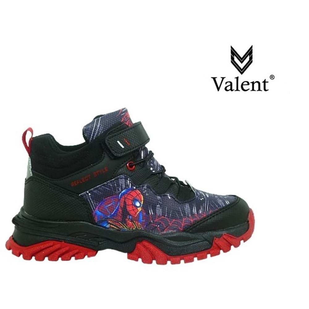 F- VALENT SPOR TREKKİNG - BASKET - C-04 - SİYAH-KIRMIZI