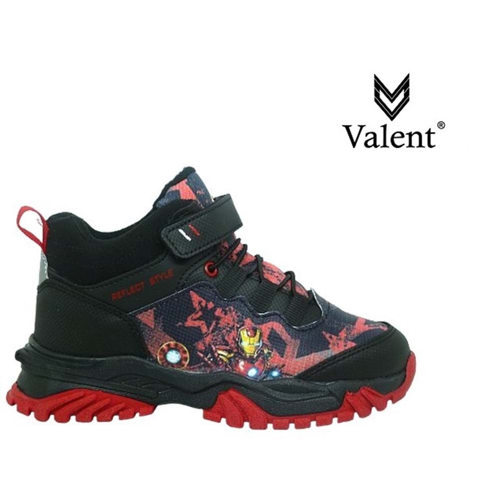 F- VALENT SPOR TREKKİNG - BASKET - C-0401 - SİYAH-KIRMIZI