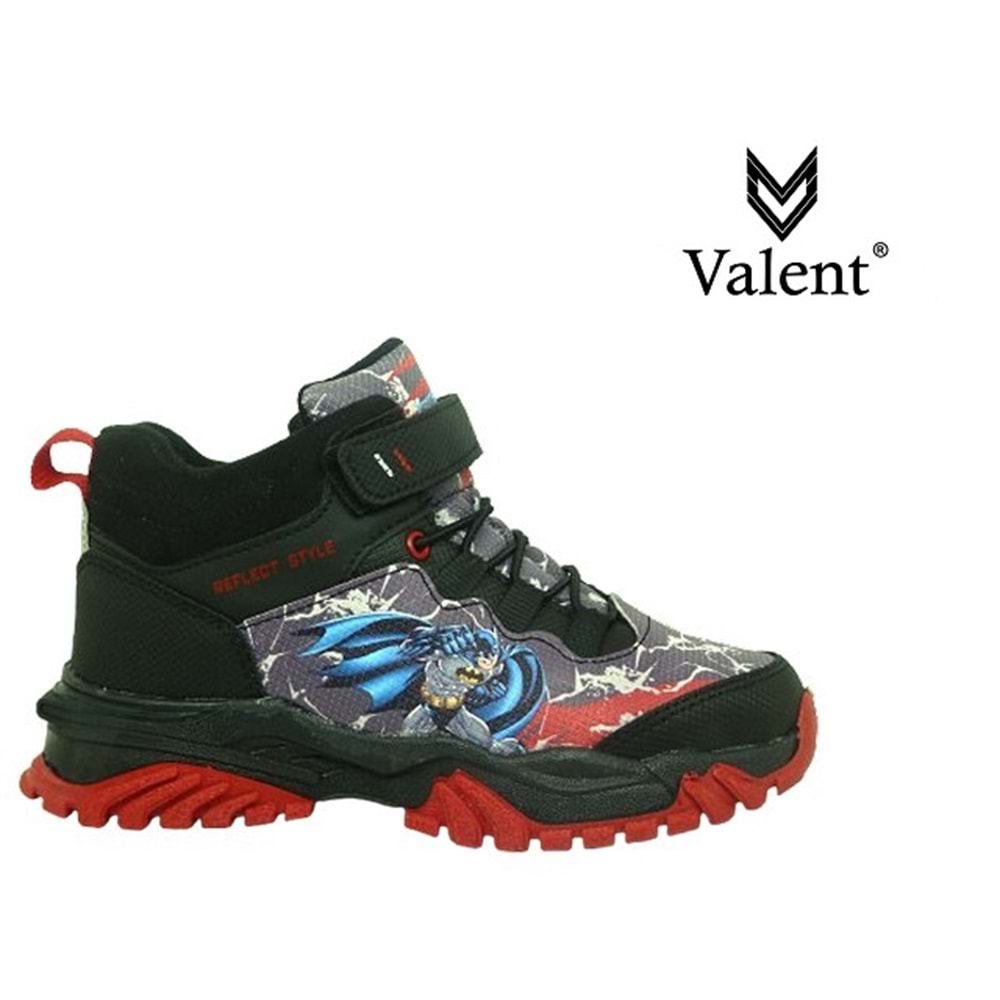 F- VALENT SPOR TREKKİNG - BASKET - C-0402 - SİYAH-KIRMIZI